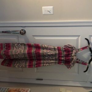 Cross back over summer dress